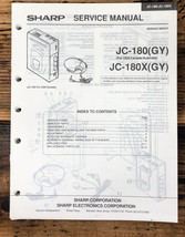 Sharp JC-180 JC-180X Cassette Service Manual *Original* - $19.25