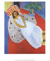 HENRI MATISSE Lady in White Dress Against Red Background, 2009 - £47.31 GBP