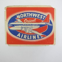 Northwest Orient Airlines Label Wheaties Premium Promo Sticker Vintage 1950s 2 - £7.83 GBP