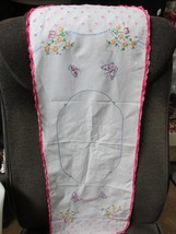 &quot;&quot;BUTTERFLIES &amp; FLOWERS EMBROIDERED TABLE RUNNER - DRESSER SCARF&quot;&quot; - VIN... - £6.99 GBP