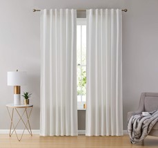 Hlc.Me Lopez Velvet Premium Soft Light Filtering, 54 X 84 Inches Long, White - $35.99