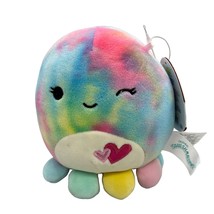 Opal Tie-Dye Octopus 5&quot; Squishmallows Valentines Squad Stuffed Plush Toy Gift - £11.77 GBP