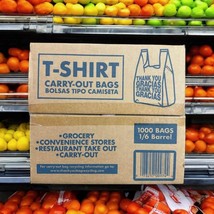 Box of 1,000 T-Shirt Carry-Out Bags 11.5&quot; x 6.5&quot; x 22&quot; - $27.71