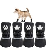 Dog Boots Snow Waterproof Shoes Reflective Rugged Anti-Slip Sole Size 3 ... - £19.61 GBP