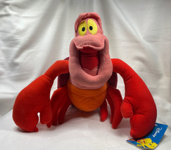 BIG Sebastian the Crab Plush Little Mermaid 12&quot; x 17.5&quot; Plush Disney Mat... - $28.91