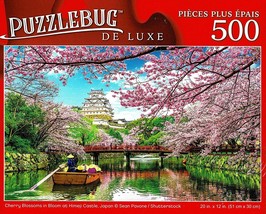 Cherry Blossoms in Bloom at Himeji Castle, Japan - 500 Jigsaw Puzzle - $11.87