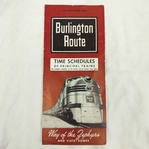 1953 Burlington Route Railroad Time Table Schedule May-September 1953 Tr... - $17.90