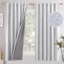 Youngstex Linen Blackout Curtains For Bedroom, Rod Pocket Linen, 52 X 63 Inch - $43.99