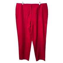 Lauren Ralph Lauren Pants Womens 22W Red Capri Business Casual Pockets L... - £19.22 GBP