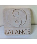 Stoneware Plaque &quot;Balance&quot; Chinese Character Made to Hang 5.25 Inches St... - £12.76 GBP