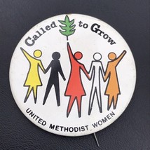 United Methodist Women Pin Button Pinback Vintage Called To Grow - $12.95