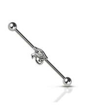 Eye of Horus Scaffold Barbell Bar 14g (1.6mm) Surgical Steel Industrial Piercing - £4.26 GBP