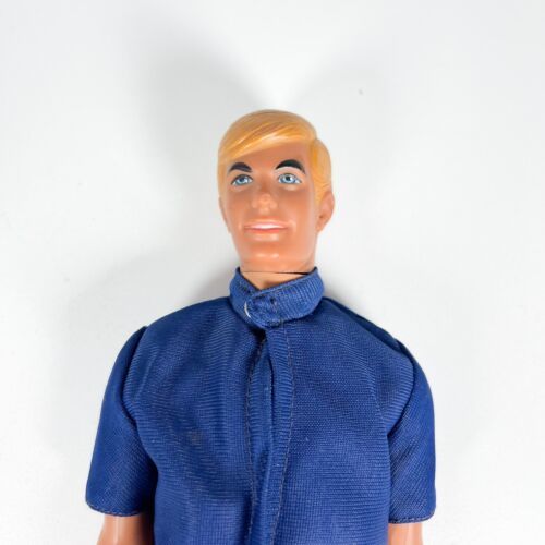 Primary image for 1968 Mattel Sun Set Malibu Ken Doll Red Swim Trunks Open Blue Short Sleeve