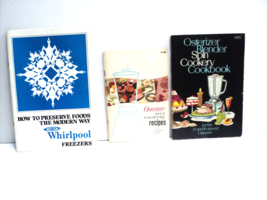 Lot of 3 Books, 2 Osterizer Blender Cookbooks, 1 Whirlpool Freezer Preserve Food - £9.58 GBP