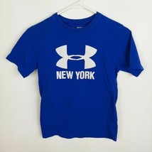 Under Armour New York Boys T-shirt Size Small Blue DT21 - £6.74 GBP