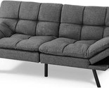 Futon Sofa Bed - Leather Sofa Futon Couch, Memory Foam Couch, Convertibl... - $597.99