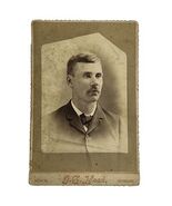 1890s Cabinet Card Photo Man J.C. Head Studio Mexico Missouri Victorian - $19.00