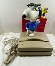 VTG 1991 Seika Peanuts Snoopy Joe Cool &amp; Woodstock Touch Tone Novelty Phone  - £46.93 GBP