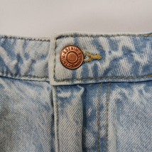 & Denim RN#101255 Women's Blue Front Button & Slit Denim Skirt Size Medium image 11