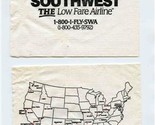 Southwest Airlines THE Low Fare Airline Cocktail Napkin with Route Map 1994 - £8.70 GBP