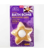 Village Naturals India Relaxing Star Bath Bomb &amp; Floating Candle 3.5oz P... - £3.13 GBP