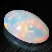 Oval Shape Opal, 14.35 Cts, No Treatment, Ethiopian Opal, White Opal ,Rainbow, S - £746.89 GBP