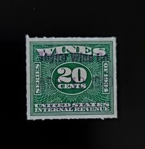 1934 20c United States Internal Revenue Cordial &amp; Wine, Green Scott RE99... - $2.71 CAD