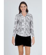 NWT IBKUL KATHY BLACK Long Sleeve Adjustable Polo Golf Shirt - Size S - $54.99