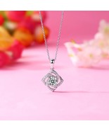 1 Ct Moissanite Diamond Rose Pendant Necklace 925 Sterling Silver MFN8152 - $479.17 CAD