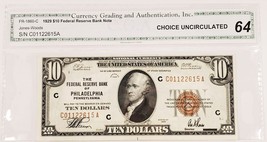 1929 $10 National Banknote Philadelphia Choice Uncirculated FR #1860-C - $197.99