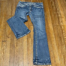 LA Idol USA Y2K vintage flare jeans with contrast fat seams size 11 - £34.13 GBP