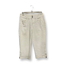 Vintage 1990s St. Johns Bay Womens Capri Jeans White Stretch Ankle Zip D... - $21.29
