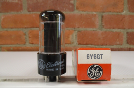 GE 6Y6GT Vacuum Tube Black Plate Round Getter TV-7 Tested New In Box - £3.53 GBP