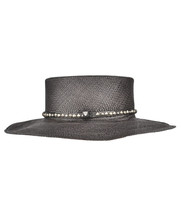 Hollywood Trading Company Mens Hat Made In Italy Black Size 57 Cm - £217.64 GBP