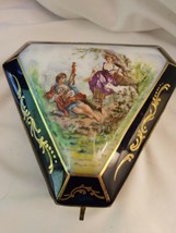 Vintage Rare Antique Baroque Ceramic Gold Dresser Trinket storage box - $965.25