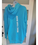 Peloton Downtown Oversized Sweatshirt Hoodie Turquoise Make Your Mark Si... - $33.69 CAD