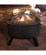 Outdoor Fire Pit Wood Burning Fireplace Backyard Patio  Steel Frame Cove... - $3,399.94 MXN
