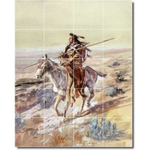 Charles Russell Native Americans Painting Ceramic Tile Mural BTZ07770 - $200.00+