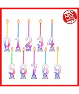 50 Pcs Birthday Candle Set: LED Number Candles &amp; Wax for Memorable Parties - $717.02 MXN