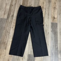 Women’s Size 14 Larry Levine Stretch Cotton Polyester Black Pants - $9.88