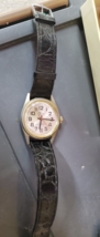 Vintage 1970&#39;s 80&#39;s Kaltron Men&#39;s wrist Watch 17 Jewel second dial silver RUNS - £78.95 GBP