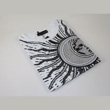 Men LAVERITA European Fashion Crew Shirt Medusa Medallion 94462 White image 3