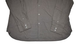 John Varvatos USA Button Up Dress Shirt Mens 2XL Brown Long Sleeve Solid - £37.29 GBP