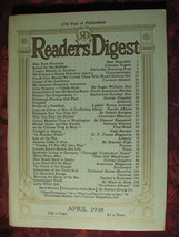Readers Digest April 1938 Jerome Beatty William Seabrook Stefan Zweig - £5.39 GBP