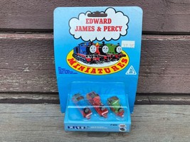 VTG ERTL THOMAS TANK ENGINE MINIATURES EDWARD JAMES &amp; PERCY #4034 MOC 1991 - £22.89 GBP