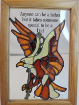 Sun Catcher Stain Glass Soaring Eagle 10x12 Framed - £35.26 GBP