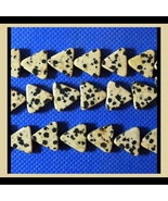 13mm Dalmation Jasper Triangle Beads (10) TEN Beautiful Beads! - $4.03 CAD