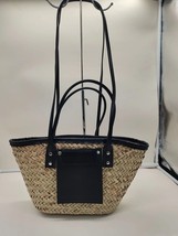 Casual Rattan Bag Tote Women Handbags Bohemia Rattan Pu Splicing Straw Bag Summe - £151.20 GBP