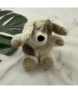 Warmies Intelex Microwavable Plush Stuffed Animal White Gray Dog Puppy B... - $24.35 CAD