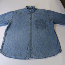 Vintage White Mountain Denim Men's Blue Cotton Short Sleeve Button-Down Shirt XL image 12